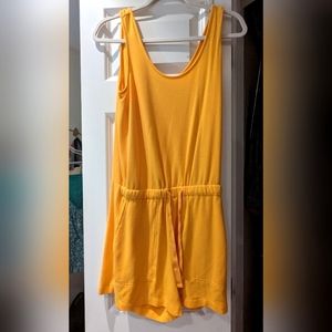 LOFT Lou & Grey yellow drawstring romper